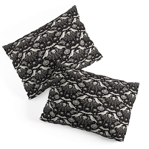 Heather Dutton All Hallows Eve Black Ivory Pillow Shams