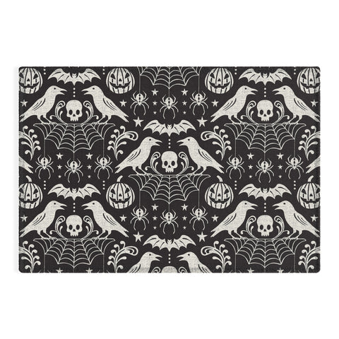Heather Dutton All Hallows Eve Black Ivory Outdoor Rug