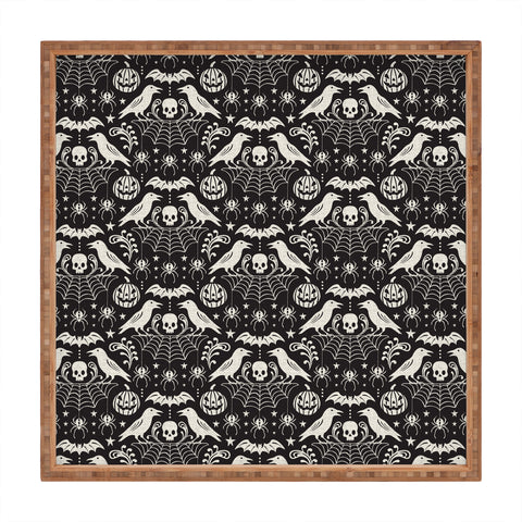 Heather Dutton All Hallows Eve Black Ivory Square Tray