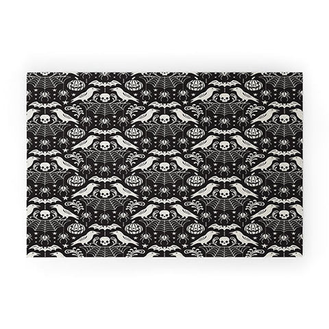 Heather Dutton All Hallows Eve Black Ivory Welcome Mat
