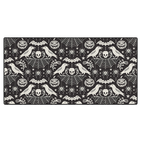 Heather Dutton All Hallows Eve Black Ivory Desk Mat