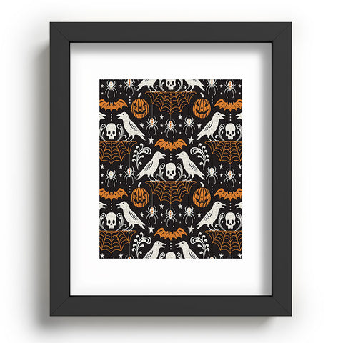 Heather Dutton All Hallows Eve Black Orange Recessed Framing Rectangle