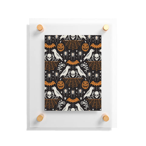 Heather Dutton All Hallows Eve Black Orange Floating Acrylic Print