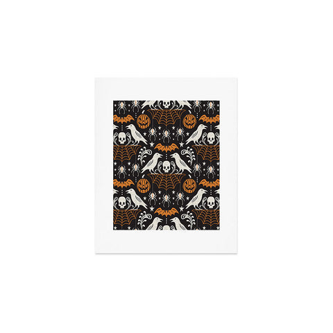 Heather Dutton All Hallows Eve Black Orange Art Print
