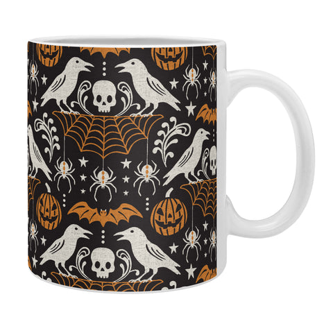 Heather Dutton All Hallows Eve Black Orange Coffee Mug