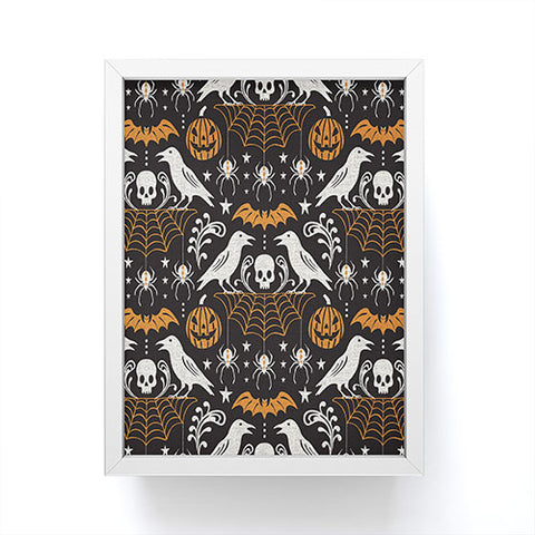Heather Dutton All Hallows Eve Black Orange Framed Mini Art Print