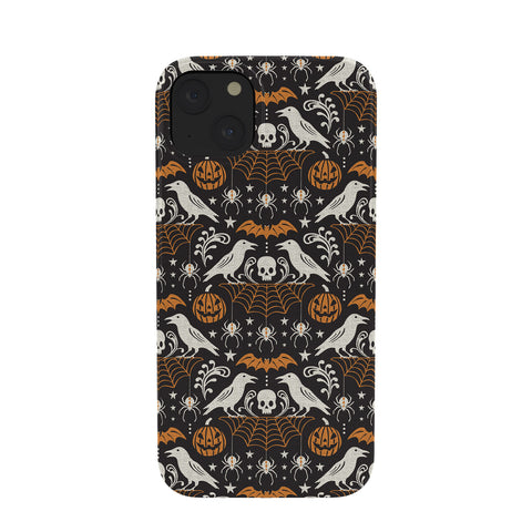 Heather Dutton All Hallows Eve Black Orange Phone Case