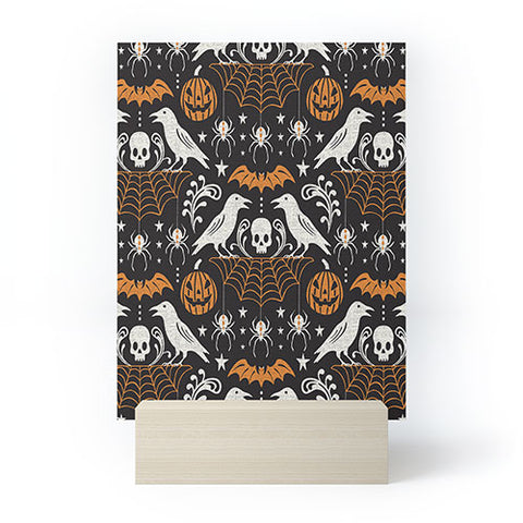 Heather Dutton All Hallows Eve Black Orange Mini Art Print