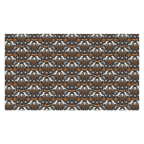 Heather Dutton All Hallows Eve Black Orange Tablecloth