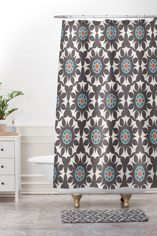 Heather Dutton Amirah Dusk Shower Curtain And Mat