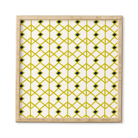 Heather Dutton Annika Diamond Citron Framed Wall Art