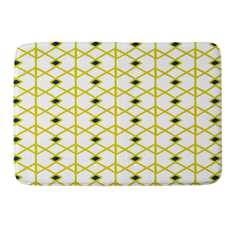 Heather Dutton Annika Diamond Citron Memory Foam Bath Mat