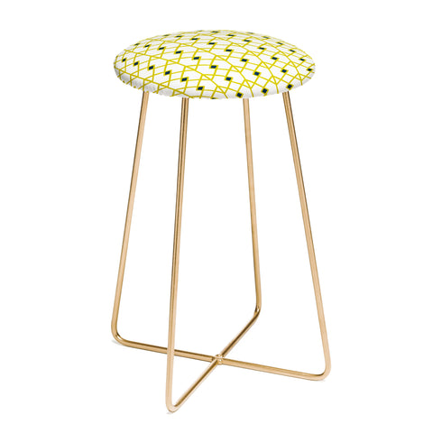Heather Dutton Annika Diamond Citron Counter Stool