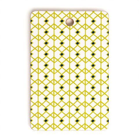 Heather Dutton Annika Diamond Citron Cutting Board Rectangle