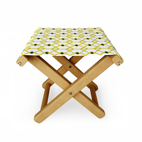 Heather Dutton Annika Diamond Citron Folding Stool