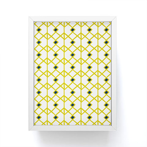 Heather Dutton Annika Diamond Citron Framed Mini Art Print