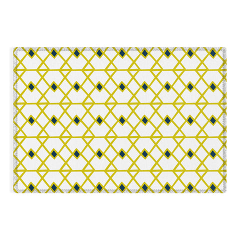 Heather Dutton Annika Diamond Citron Outdoor Rug