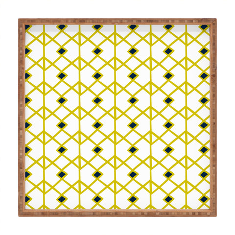 Heather Dutton Annika Diamond Citron Square Tray
