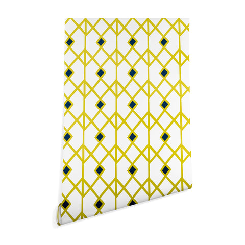 Heather Dutton Annika Diamond Citron Wallpaper