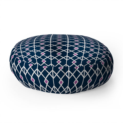 Heather Dutton Annika Diamond Orchid Floor Pillow Round