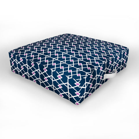 Heather Dutton Annika Diamond Orchid Outdoor Floor Cushion