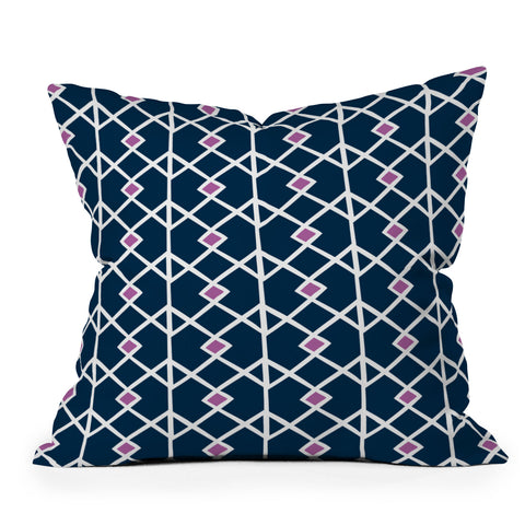 Heather Dutton Annika Diamond Orchid Throw Pillow