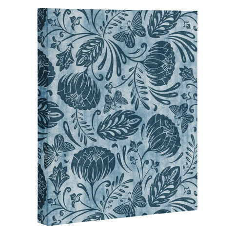 Heather Dutton Arabella Washed Indigo Art Canvas