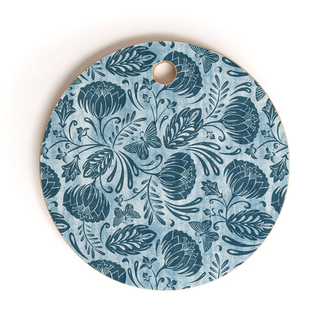 Heather Dutton Arabella Washed Indigo Cutting Board Round