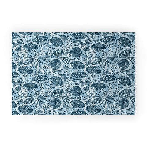 Heather Dutton Arabella Washed Indigo Welcome Mat