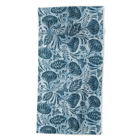 Heather Dutton Arabella Washed Indigo Beach Towel