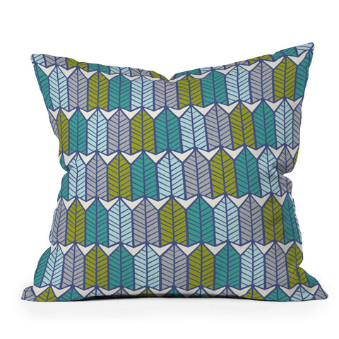 Heather Dutton Arboretum Leafy Greens Throw Pillow