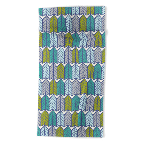 Heather Dutton Arboretum Leafy Greens Beach Towel