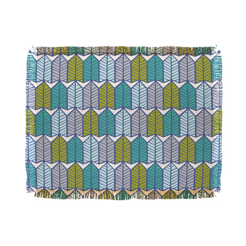 Heather Dutton Arboretum Leafy Greens Throw Blanket