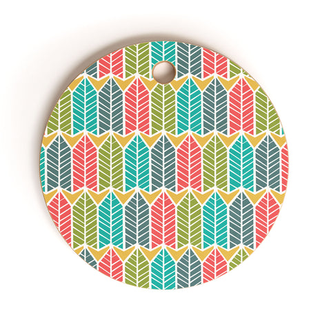 Heather Dutton Arboretum Leafy Multi Cutting Board Round