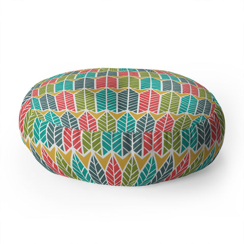 Heather Dutton Arboretum Leafy Multi Floor Pillow Round