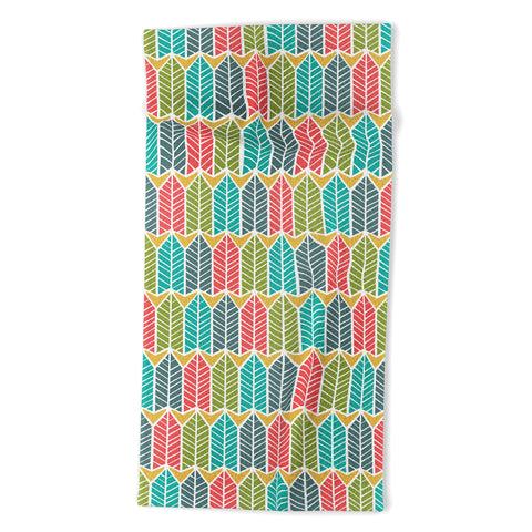 Heather Dutton Arboretum Leafy Multi Beach Towel