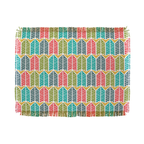 Heather Dutton Arboretum Leafy Multi Throw Blanket