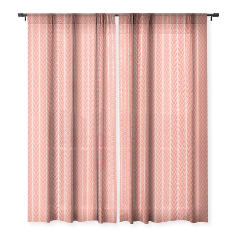 Heather Dutton Arcada Persimmon Sheer Window Curtain