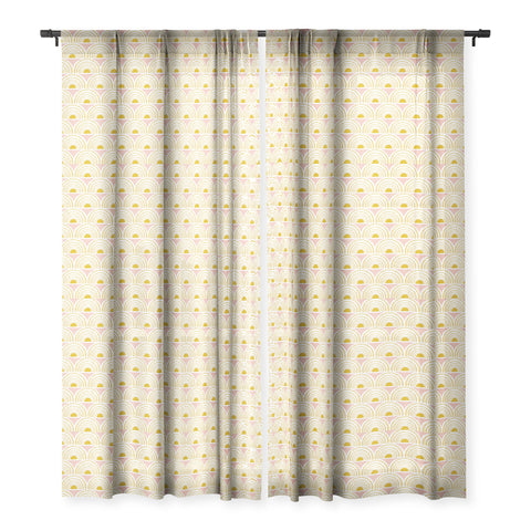 Heather Dutton Aurora Blush Sheer Window Curtain
