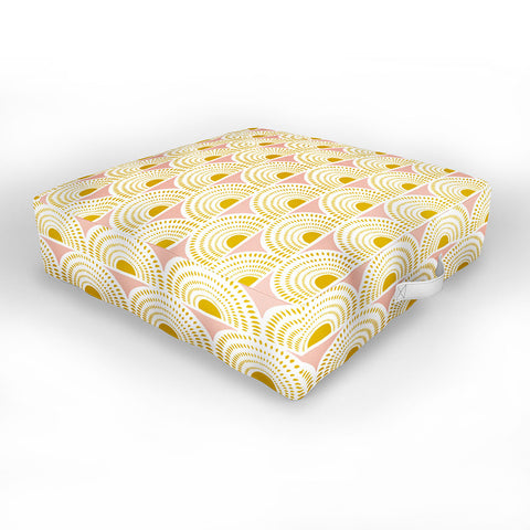 Heather Dutton Aurora Blush Outdoor Floor Cushion