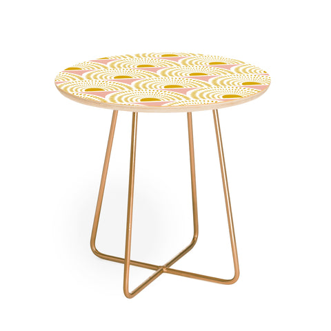 Heather Dutton Aurora Blush Round Side Table