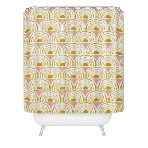 Heather Dutton Aurora Blush Shower Curtain