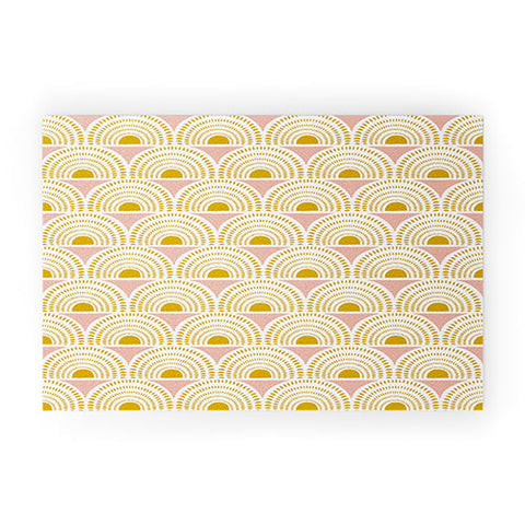 Heather Dutton Aurora Blush Welcome Mat