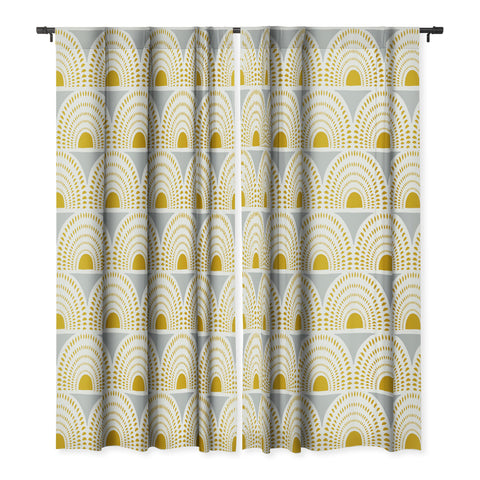 Heather Dutton Aurora Grey Blackout Window Curtain