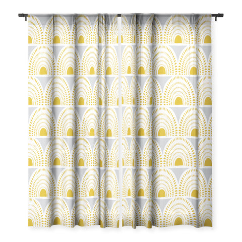 Heather Dutton Aurora Grey Sheer Window Curtain