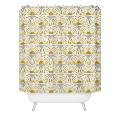 Heather Dutton Aurora Grey Shower Curtain