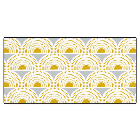 Heather Dutton Aurora Grey Desk Mat