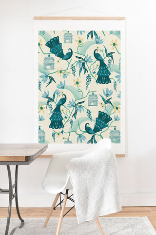 Heather Dutton Aviary Cream Art Print And Hanger