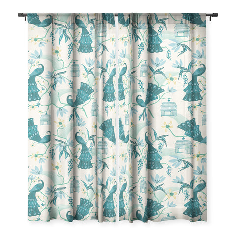 Heather Dutton Aviary Cream Sheer Non Repeat