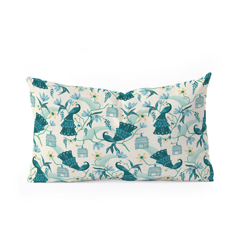 Heather Dutton Aviary Cream Oblong Throw Pillow